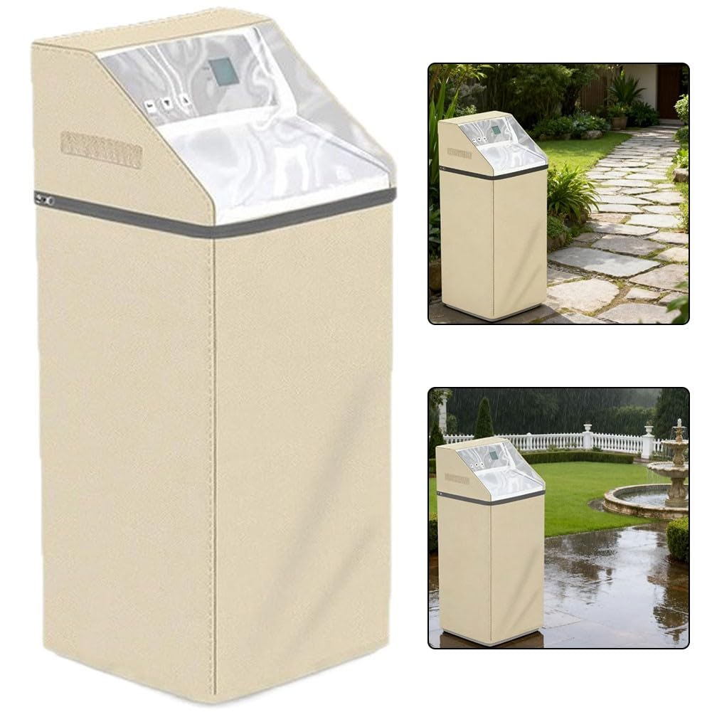 Lecreatekit Wasserenthärter-Abdeckung, 3-lagige isolierte Jacke mit PVC für Winterfrostschutz, 49,5 x 50,5 x 119,9 cm