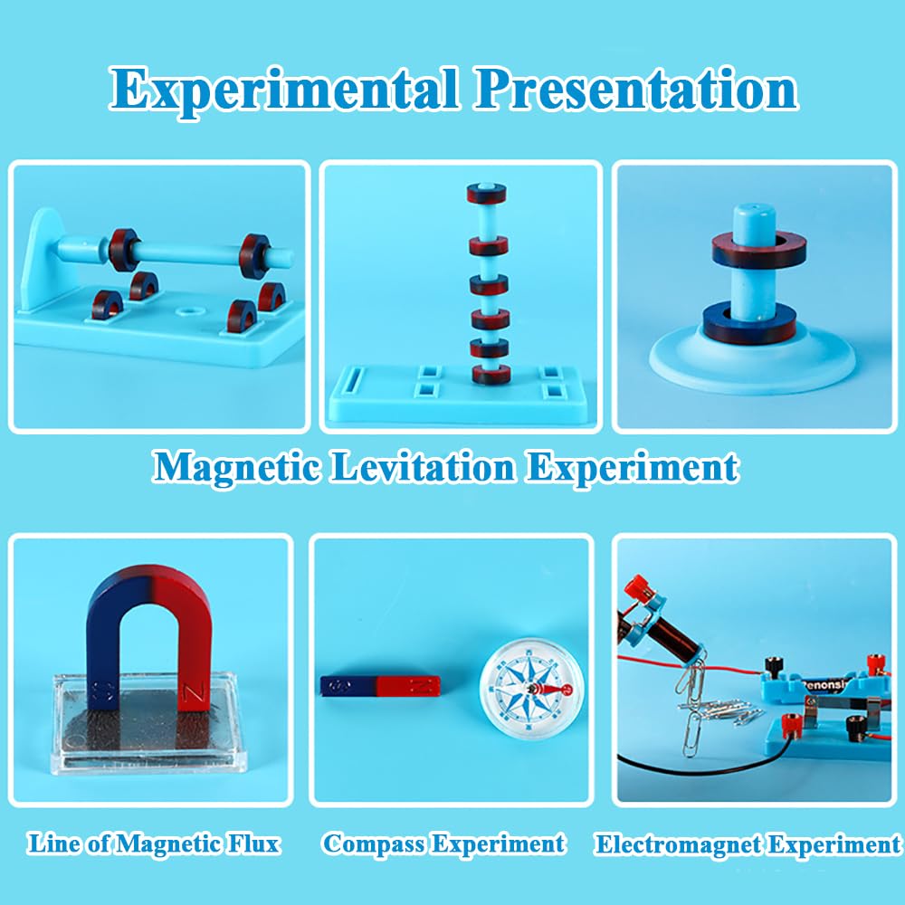 Science Magnets Experiment Set for Kids Zestaw do elektroelektryczności i magnetyzmu dla studentów Stem Kit Physics Lab Basic Circuit Tools for Learning Starter