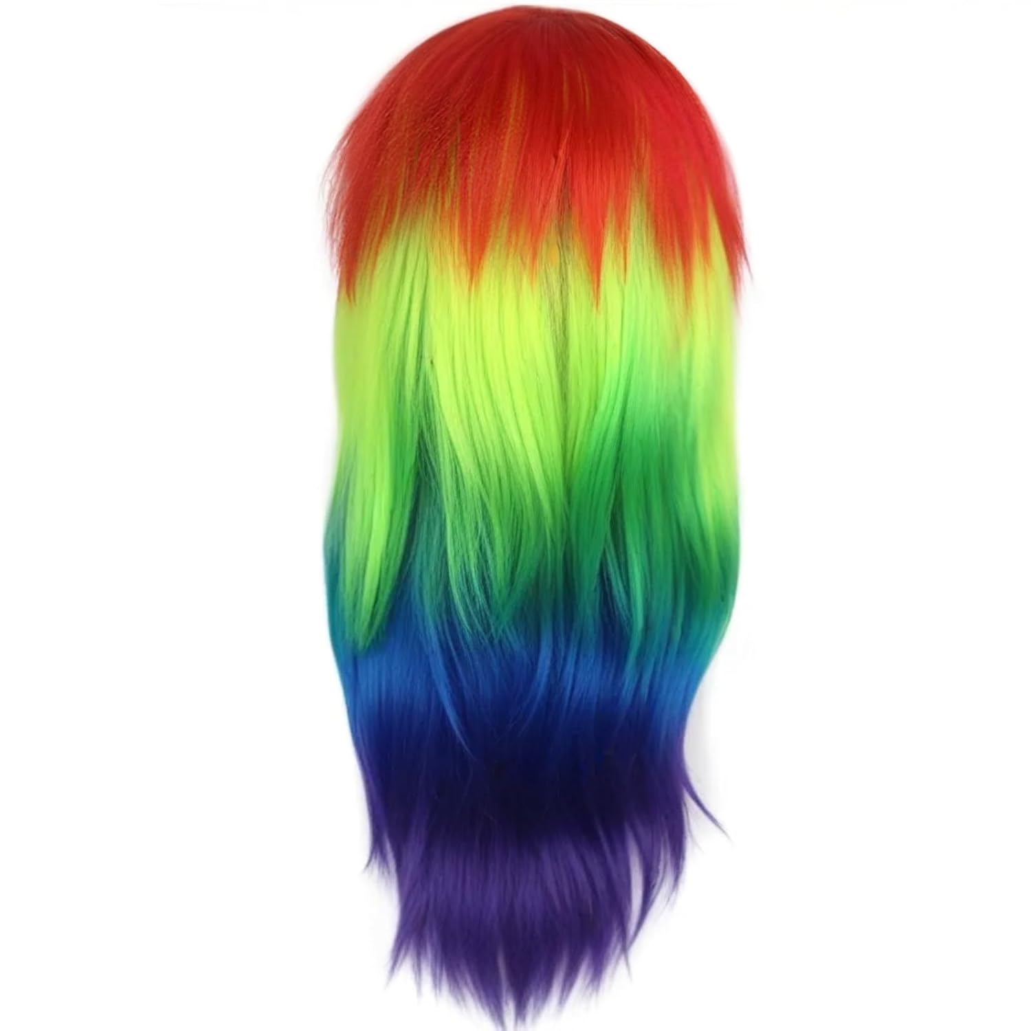 JoneTing 25inch Ombre Rainbow Wig for Women Long Colorful Wig for Pride | Hair Net Carnival Colorful Hair Multicolor Wigs for Pride Funny Anime Wigs for Halloween Carnival Christmas Costume Outfit