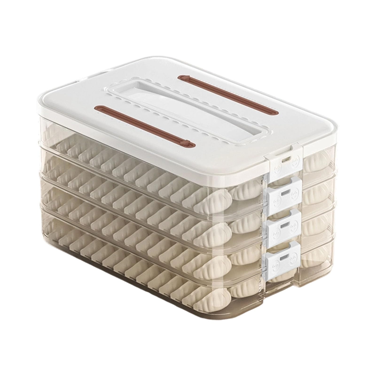 Tsophreniq Multilayer Kitchen Freezer Box Sealed Stackable Design for Dumplings Wonton Iced Food Storage Multiple Layer Freezer Storage Box
