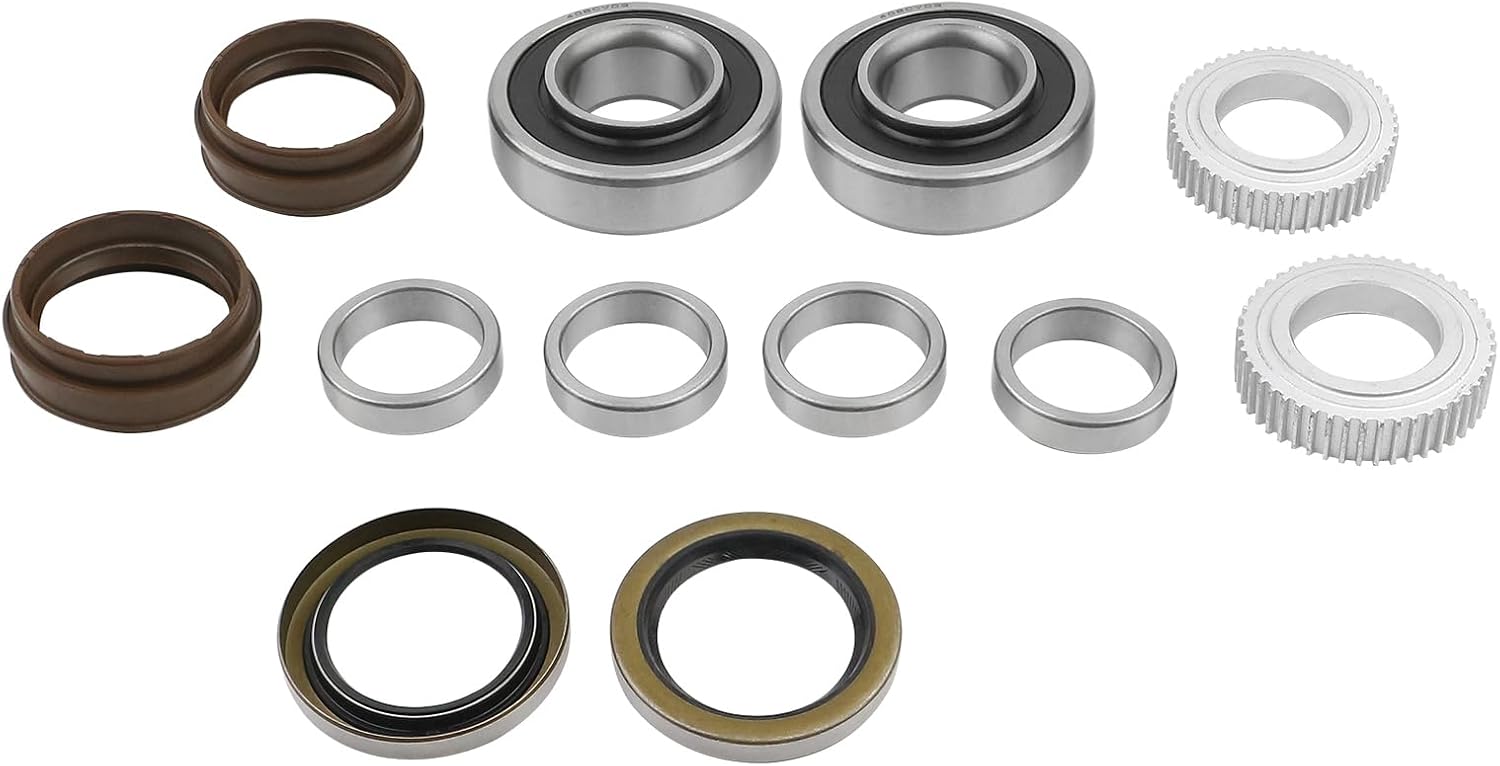 12 Pieces Rear Left & Right Wheel Bearing And Seal Set Compatible with Toyota 4Runner 2001 / Toyota Tacoma 2001-2003 / Toyota Tundra 2000-2004 Replace ABS Rear Wheel Bearing And Seal Kit
