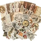 Limmoz Vintage Scrapbooking Stickers Pack, DIY Antique Embellishment Washi Paper Stickers, 120PCS Re