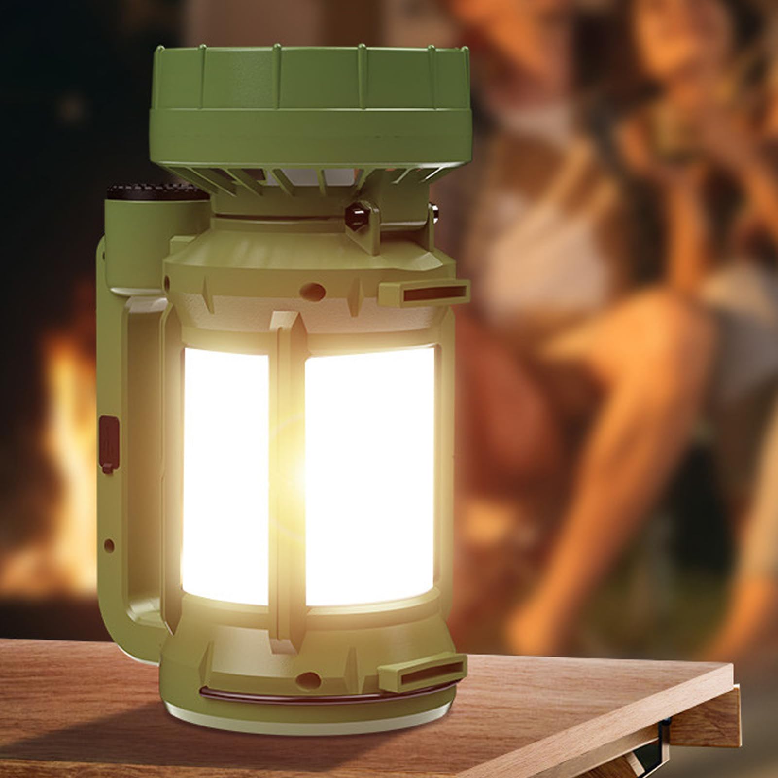 Lampa Obozowa LED Przenośna solarna latarka lampa ładowalna | Lampa Namiotowa Z Wentylatorem Na zewnątrz wewnątrz dom ogród patio podróż wędrówki wędkarstwo piknik