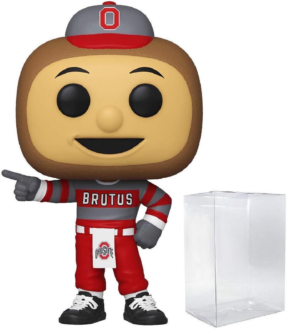 Funko Pop! College Mascots: Ohio State - Brutus Buckeye Vinyl Figure (Bundled with Compatible Pop Box Protector Case), Multicolored, 3.75 inches