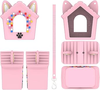 Silicone Case for Bitzee Doghouse Interactive Digital Pet - Shockproof Protective Cover for Doghouse Bitzee Virtual Electronic Pets Accessories Pink