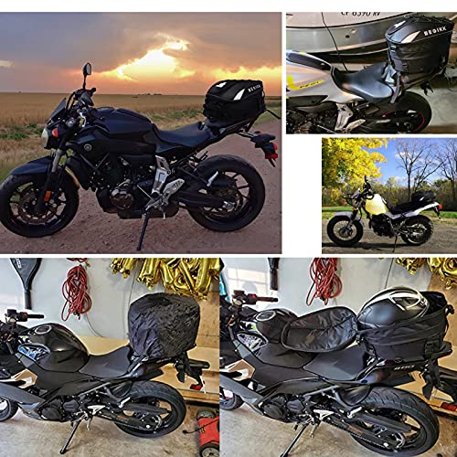 Hhlupup Motorcycle Tail Bag Seat Helmet - 38L Motorcycle Backpack Waterproof Luggage Bags Waterproof Luggage Bags Motorbike Helmet Bag 25L-38L Large Capacity Dual Use Bag (White) #TOP1