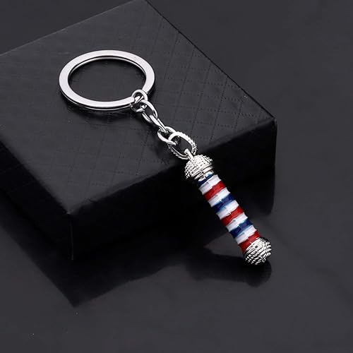 Miniatura 4 de WSNANG Letrero de peluquería con llaverocollar para peluquero con luz de giro, colgante de joyería, estilista de regalo