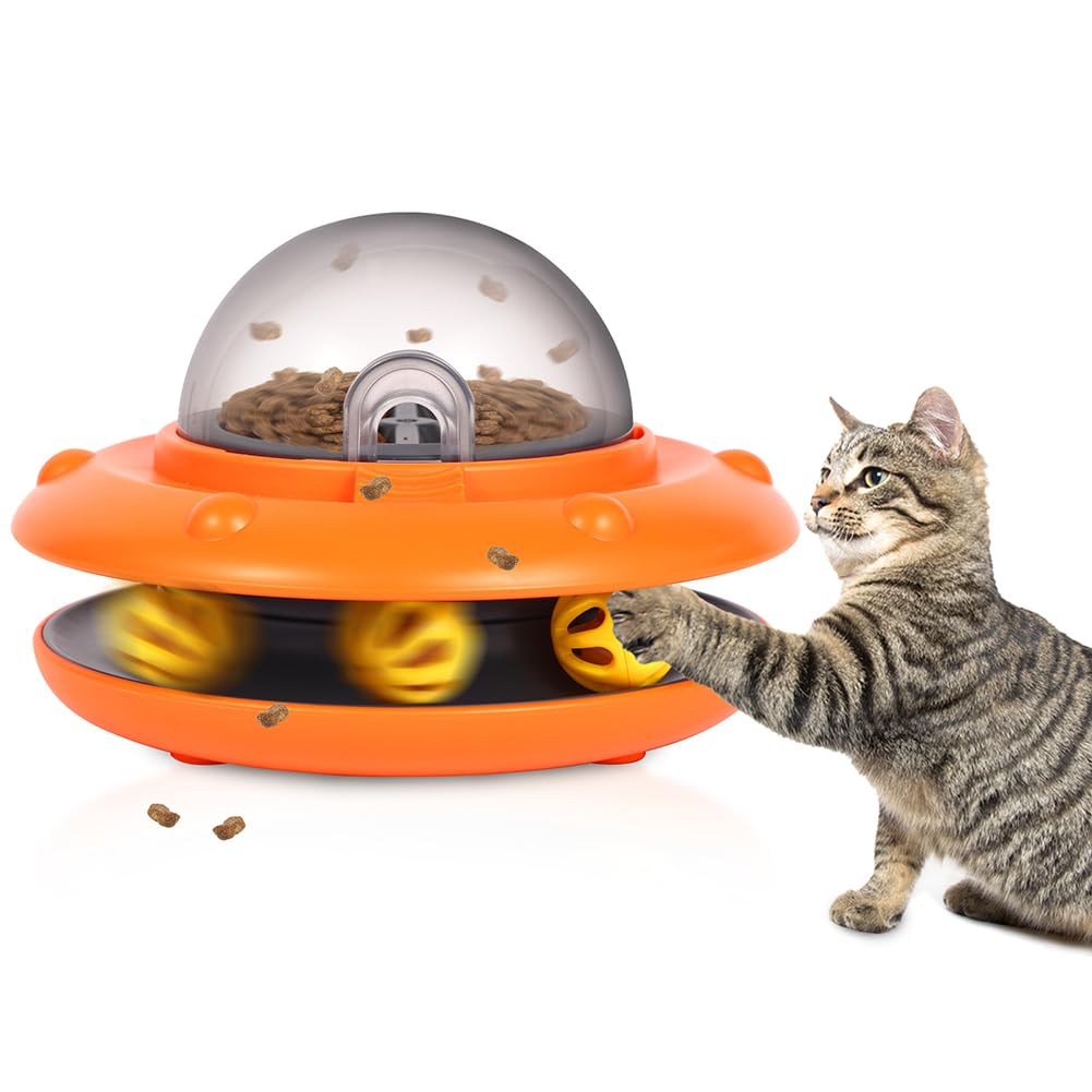 Contrôle alimentaire du chat et jeu autonome grâce au dispensateur automatique