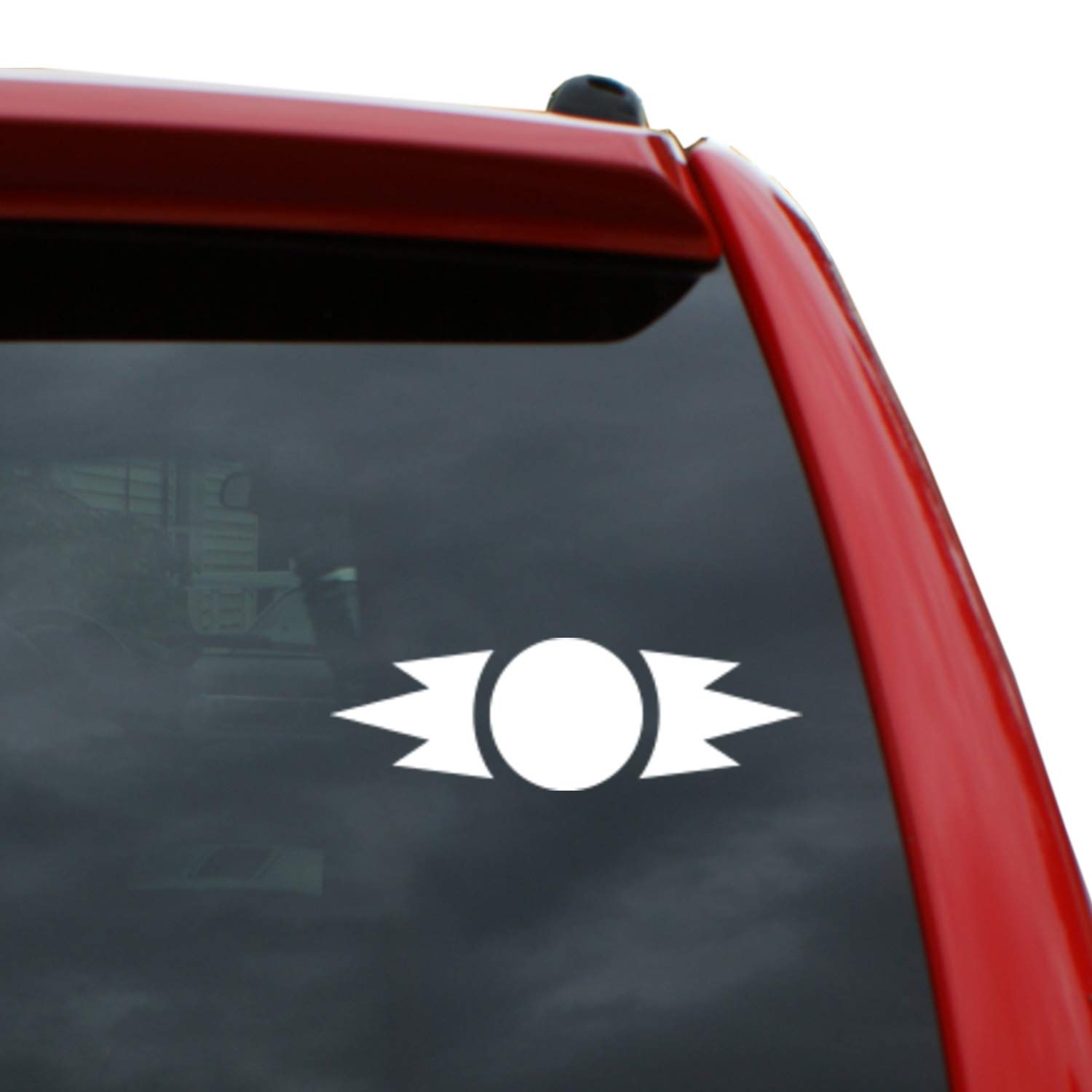 Black Heart Decals & More Sith Symbol x2 Vinyl Decal Sticker | Color: White | 5" x 1.6"