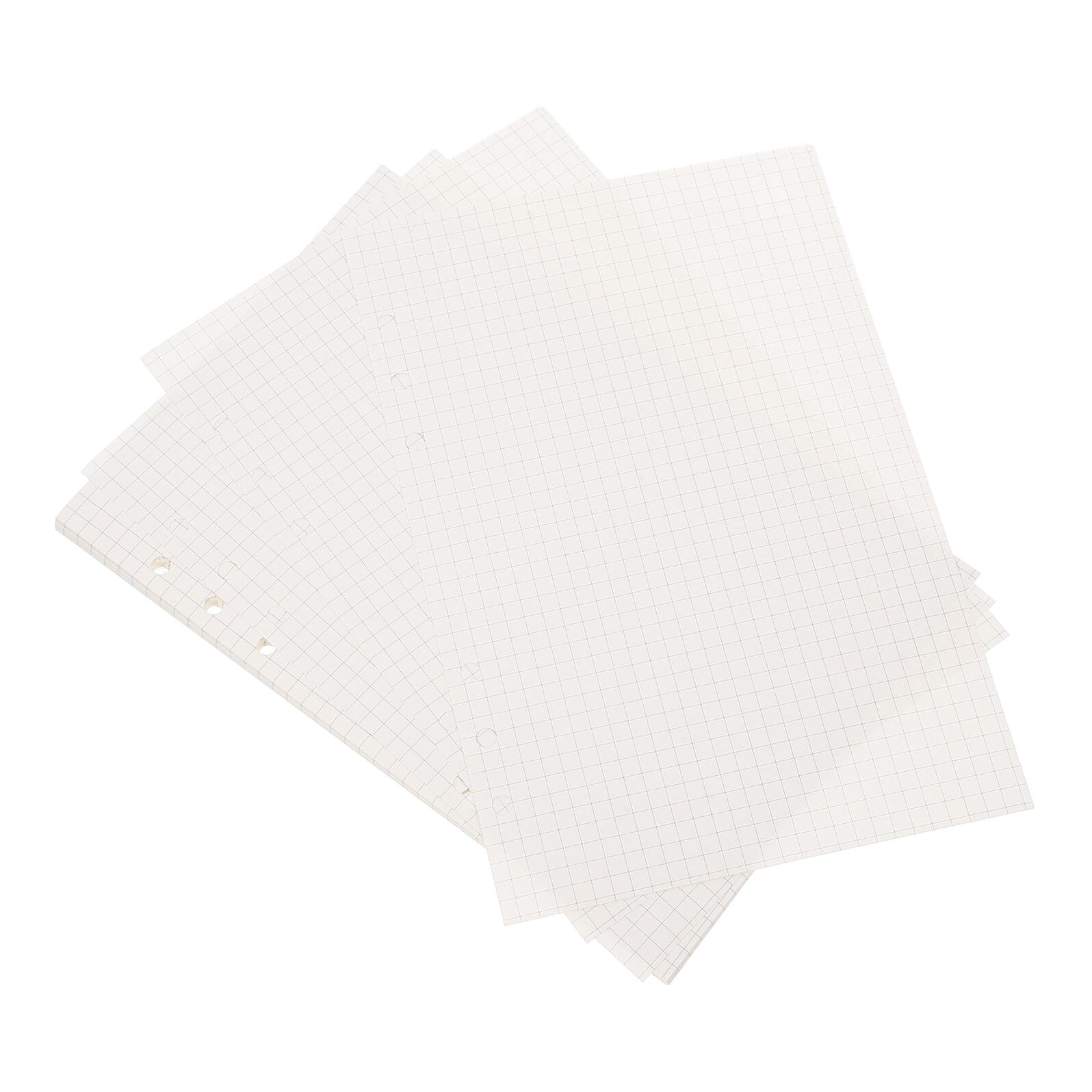 A5 Kariertes Nachfüllpapier Loseblatt 225 Seiten mit 6 Loch Raster für Planer Notizbuch und Tagesplaner Büroorganisation