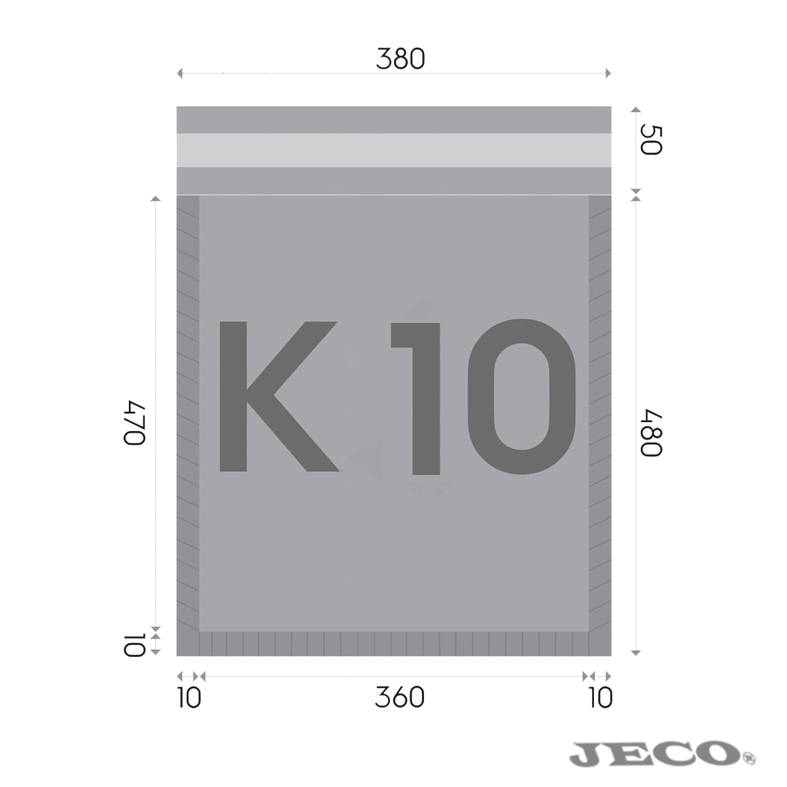 Jeco - Lot de 100 enveloppes à bulles d'air kraft blanches taille K/10 int. 350 x 470 mm pochettes matelassées d'expédition PRO
