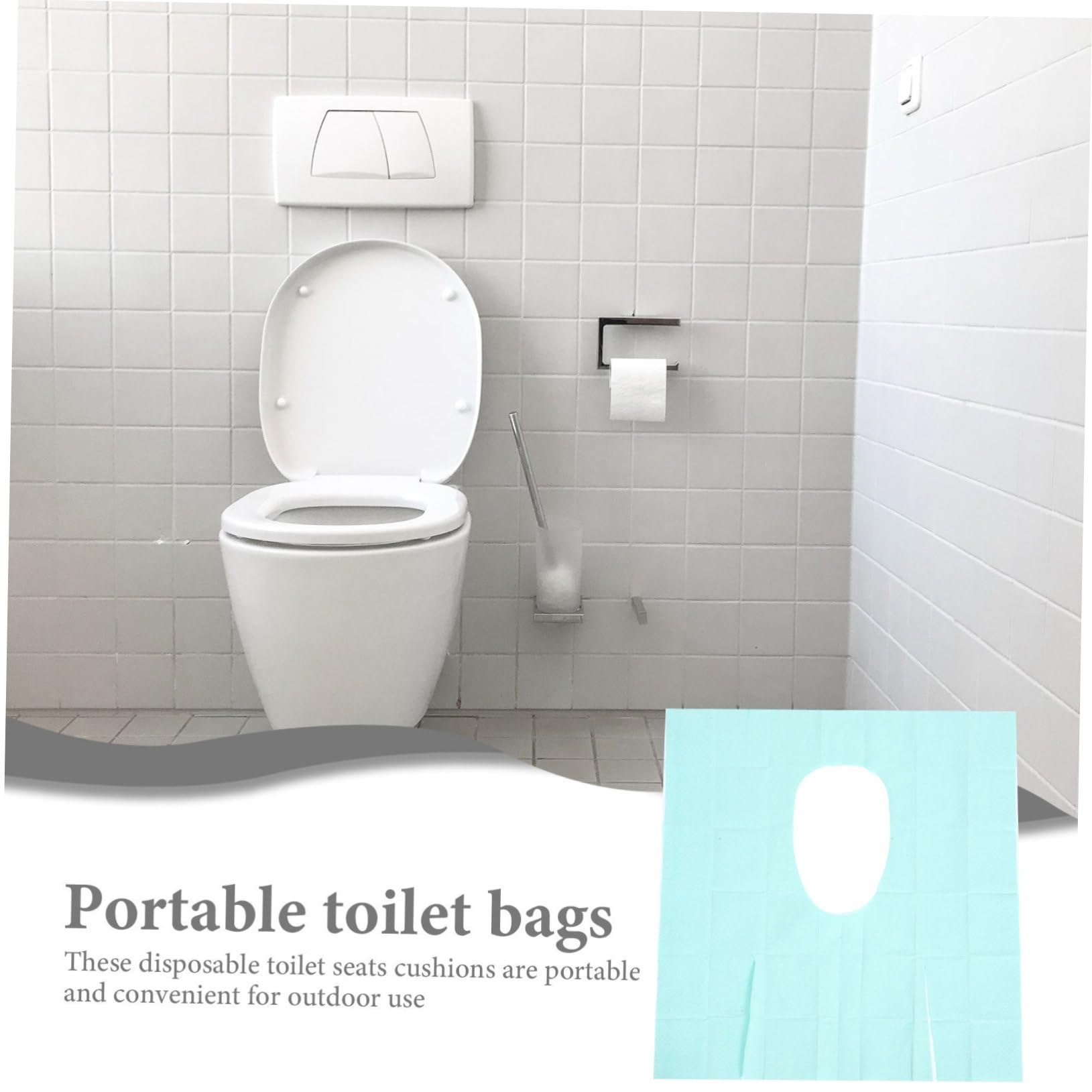 Yardwe Travel Potty Training Toilet Seat Cover 10pcs Disposable Seat Mats Waterproof Easy to Carry for Outdoor Use