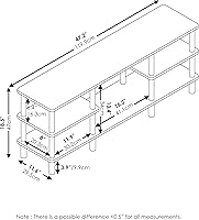 Vista 19 de Furinno Econ - Centro de entretenimiento con soporte para TV, color espresso
