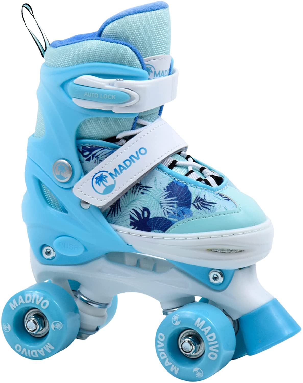 MADIVO Love Kinder Mädchen Rollschuhe VERSTELLBAR | Ideal für Kinder und Jugendliche | Größenverstellbare Roller Skates | Größen: 30-33, 34-37