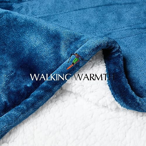 SNUGSUN Heated Blanket Throw Size, Soft and Cozy Electric Heating Blanket for Bed, Automatic Safety System 6 Heating Levels & 4 Hours Auto-Off, 50" x 60" Pageant Blue by SNUGSUN - Image 7