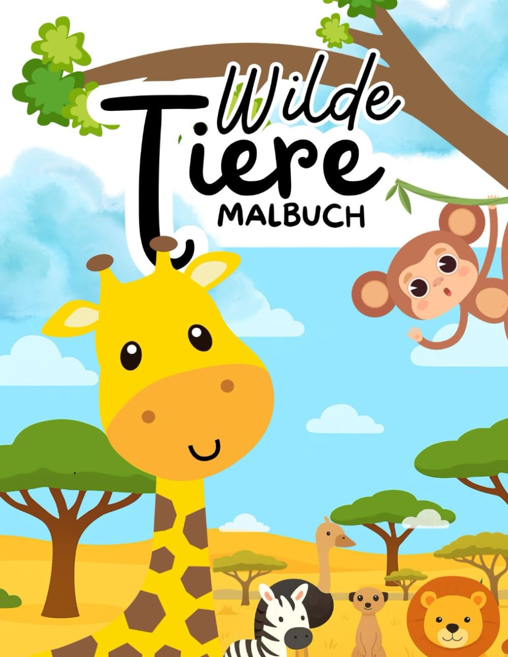 Wilde Tiere Malbuch