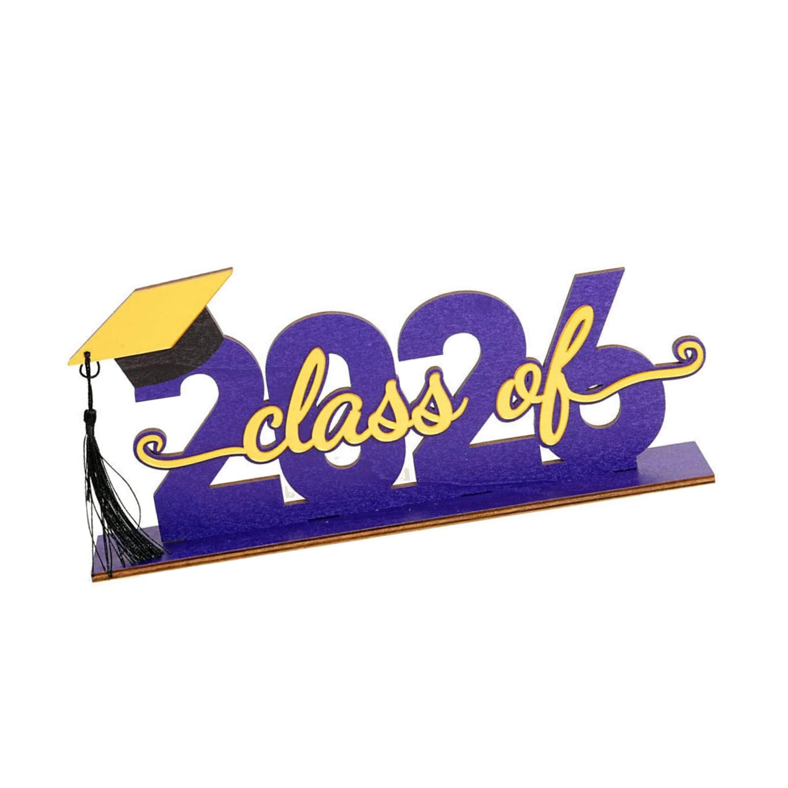 2026 Graduation Decorations Class of 2026 Congrats Grad Wooden Table Centerpieces Graduate Table Signs 11.8×5.3inches Graduation Party Favor
