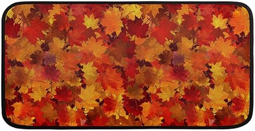 Miniatura 3 de Maple Fall Leaves Absorbent Microfiber Kitchen Rugs Non Slip Floor Mat Cushioned 39"x20" Anti-Fatigue Kitchen Rug Standing Mat Doormat for Bathroom