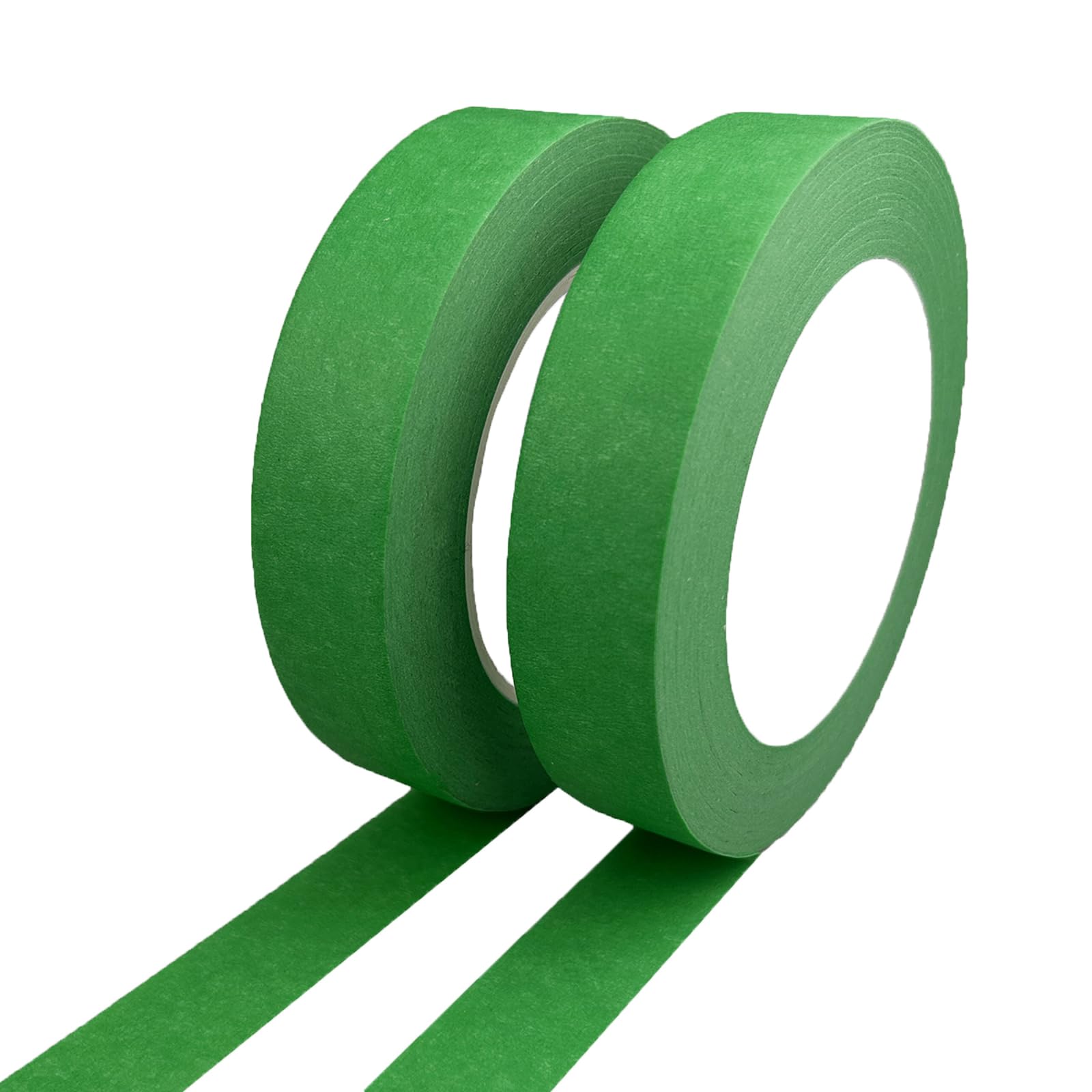 Zellykool Green Masking Tape, 1 Inch x 55 Yards, 2 Rolls, Painters Tape for Painting, Home, Office, School Stationery, Arts, Crafts, Decoration