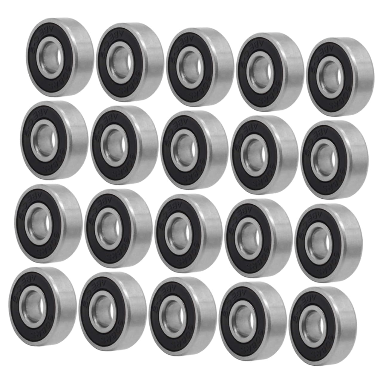 Cojinete de Rueda de Patineta 608 2 Abec-9 Negro 20 Piezas Acero