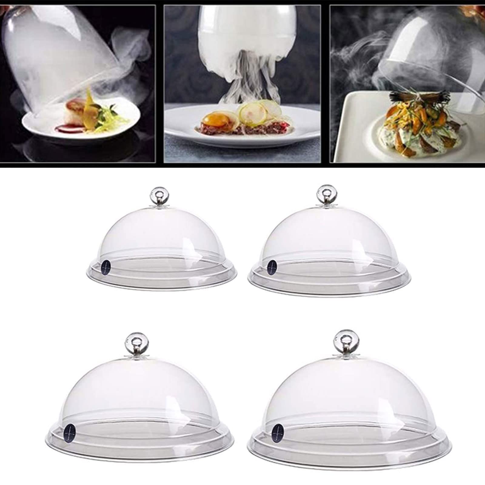 Cloche - Cubiertas de cúpula para armas, cúpula, acrílico, para platos vegetales, 4 tamaños a elegir