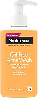 Neutrogena Oil-Free Acne Face Wash, Breakout Prone Skin Facial Cleanser ...