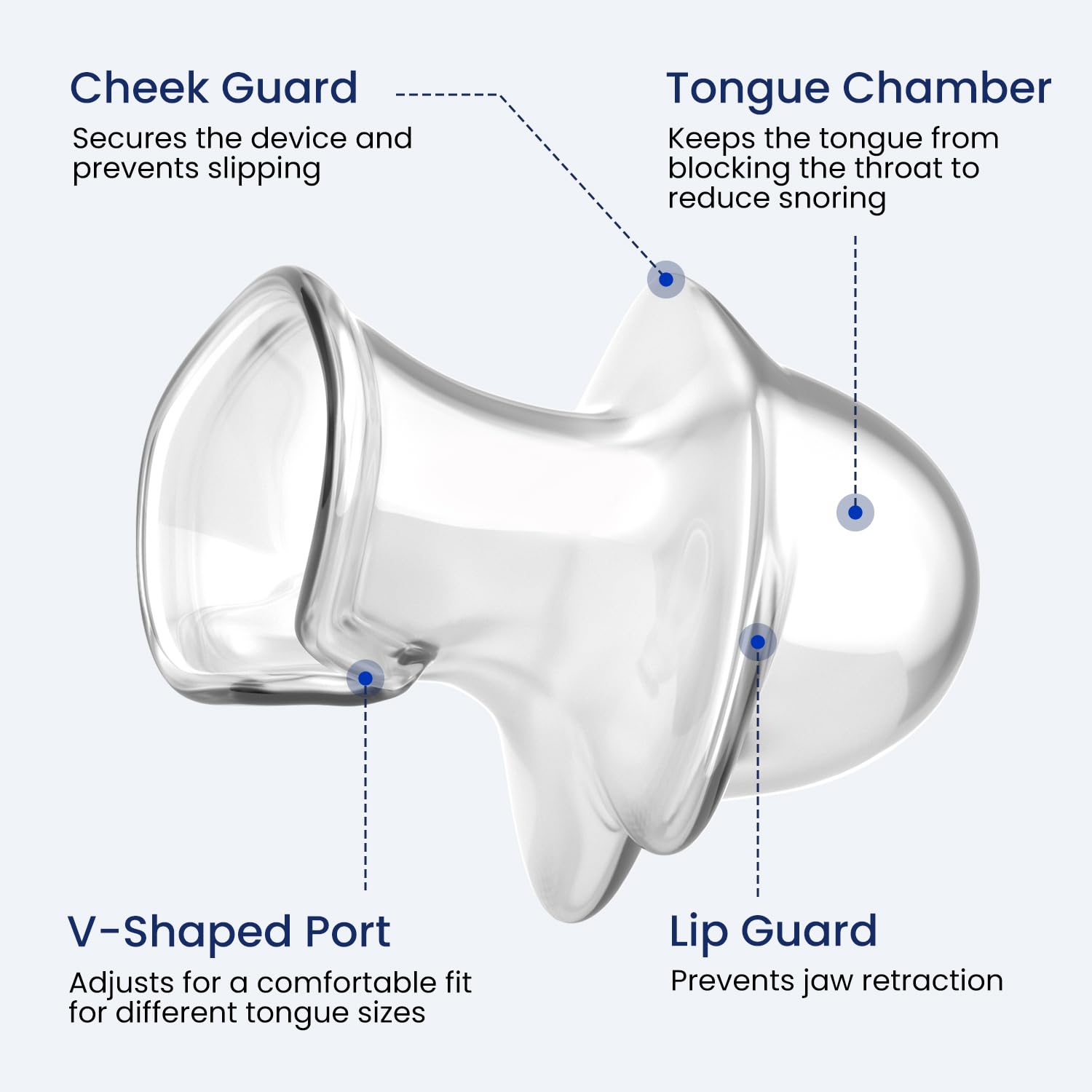 snoring solution - anti snoring device mouthpiece mouth guard comfortable reusable snore stopper bpa-free tongue retainer for better sleep easy to use snore solution for men and women