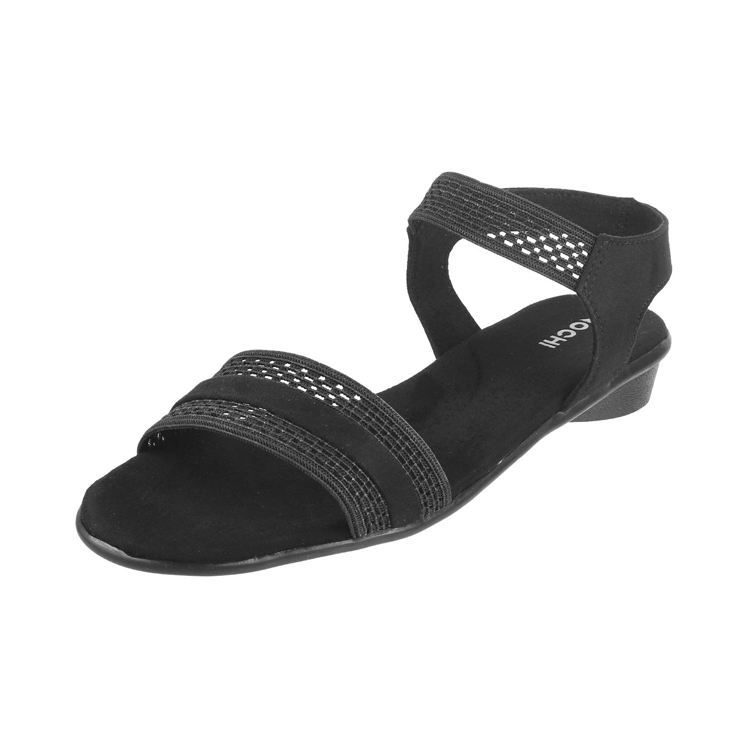 Mochi Women’s Faux Leather Comfy Fashion Sandals with Low Heel