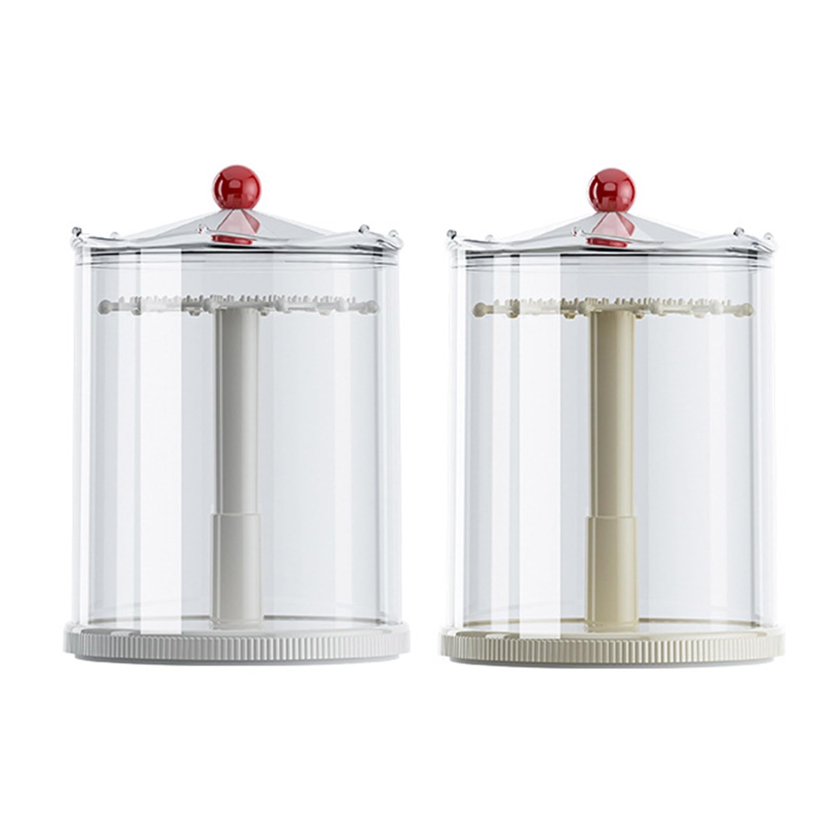 Soporte giratorio para llaveros coleccionables y figuras en miniatura con almacenamiento multicapa, cubierta transparente a prueba de polvo, soporte giratorio para llavero