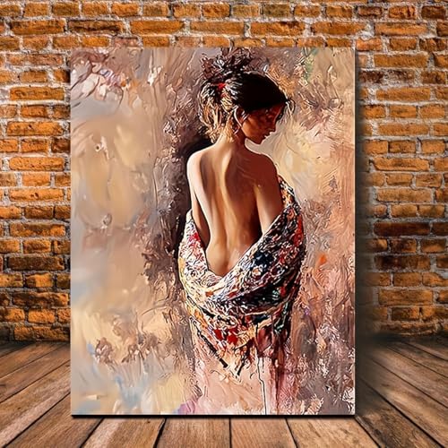 Peinture sur toile haut de gamme LSYALUCK : art mural sur tissu 80x135cm encadré