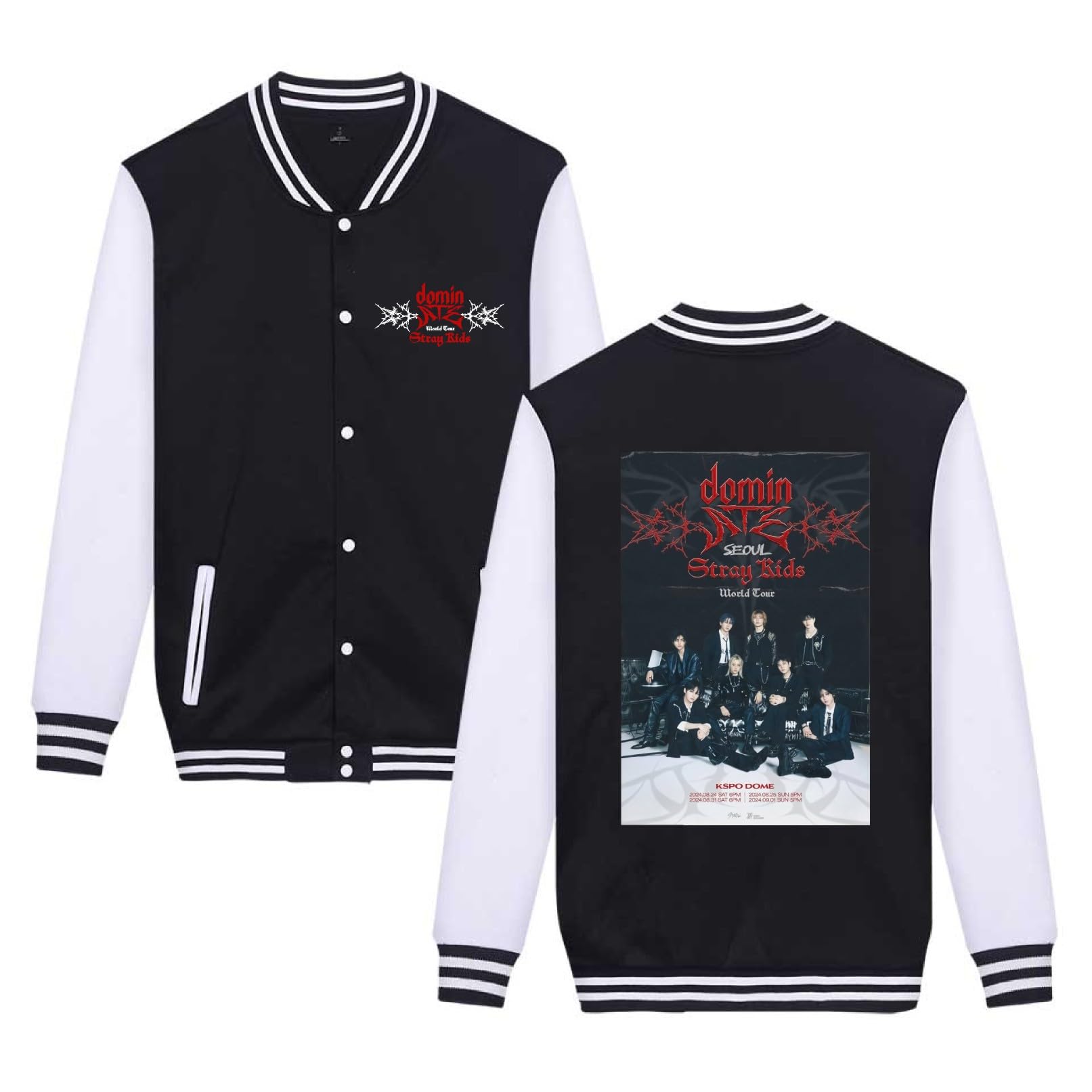 Harajuku Varsity Jacke Unisex-Anime Style College Baseball Sweatjacke Streetwear für Jungen Mädchen Fans