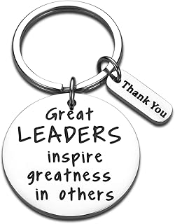 Leader Appreciation Keychain for Men Women Boss Lady Boss Day Birthday Gifts for Supervisor Team Manager Mentor PM Thank You Retirement Leaving Farewell Presents for Coworker Colleague Friend