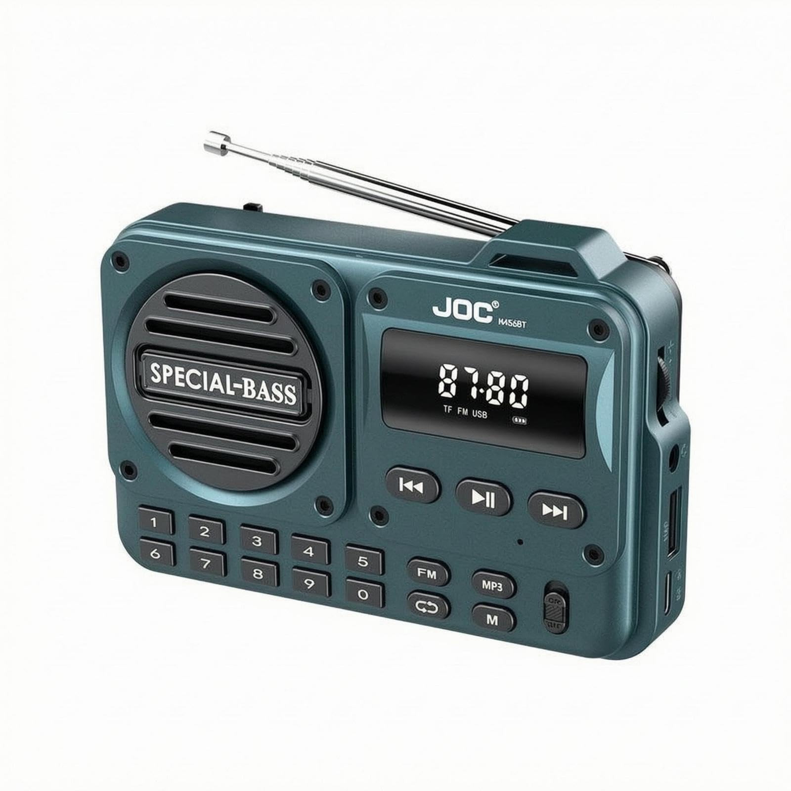 Portable Rectangular Radio Telescopic Antenna Digital Display Radio Compact Broadcast Broadcast Unit Peacock Blue English Manual-image-48