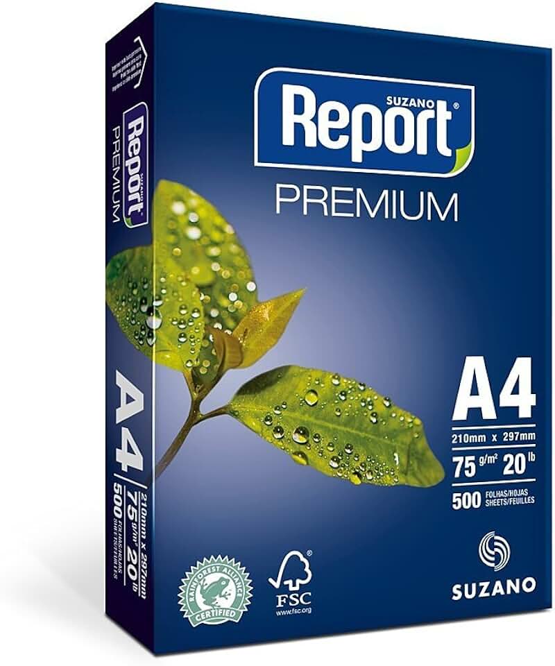 Resma de Papel A4 Report 75g 500 folhas