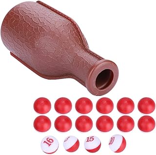 Perfect Pool Dice, Billiards Accessory 16 Numbered Rubber Dice Bottle, Pea and Pill Pool and Others