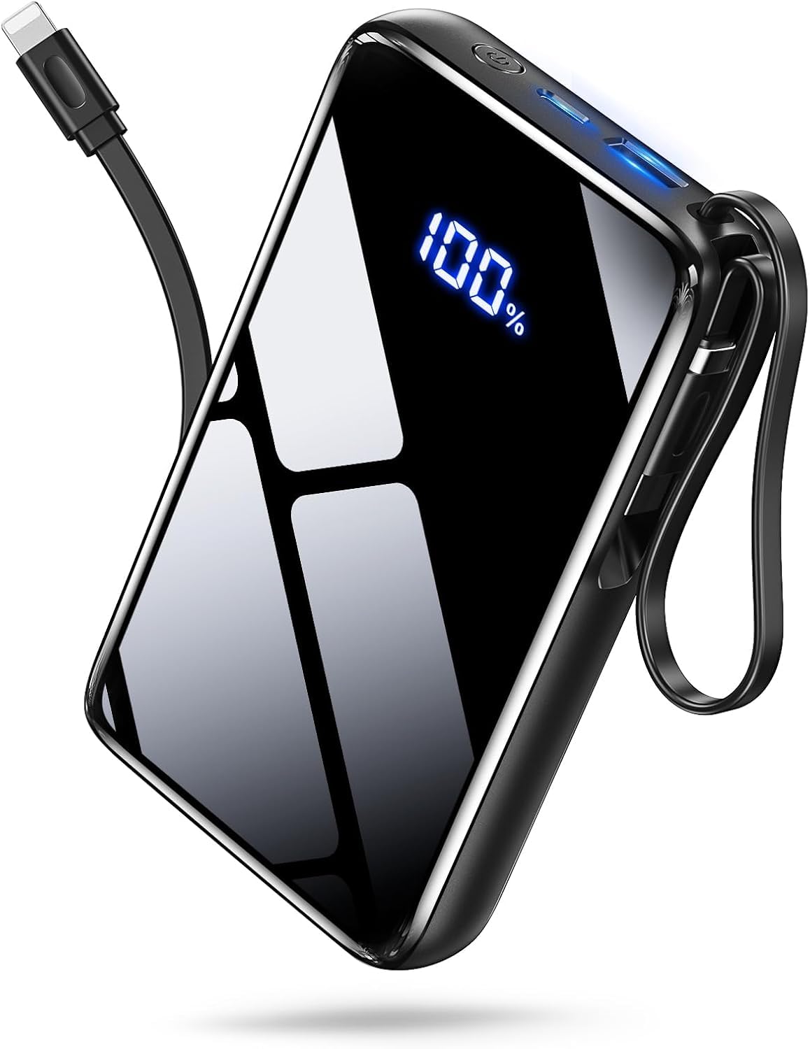 Amazon | 【ケーブルの持ち運び不要】モバイルバッテリー 22000mAh 大