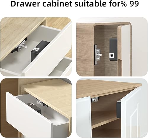 Miniatura 2 de RIXIANG Cerraduras magnéticas para gabinete muebles ocultos con compartimento secreto estante de muebles ocultos cerraduras ocultas para niños