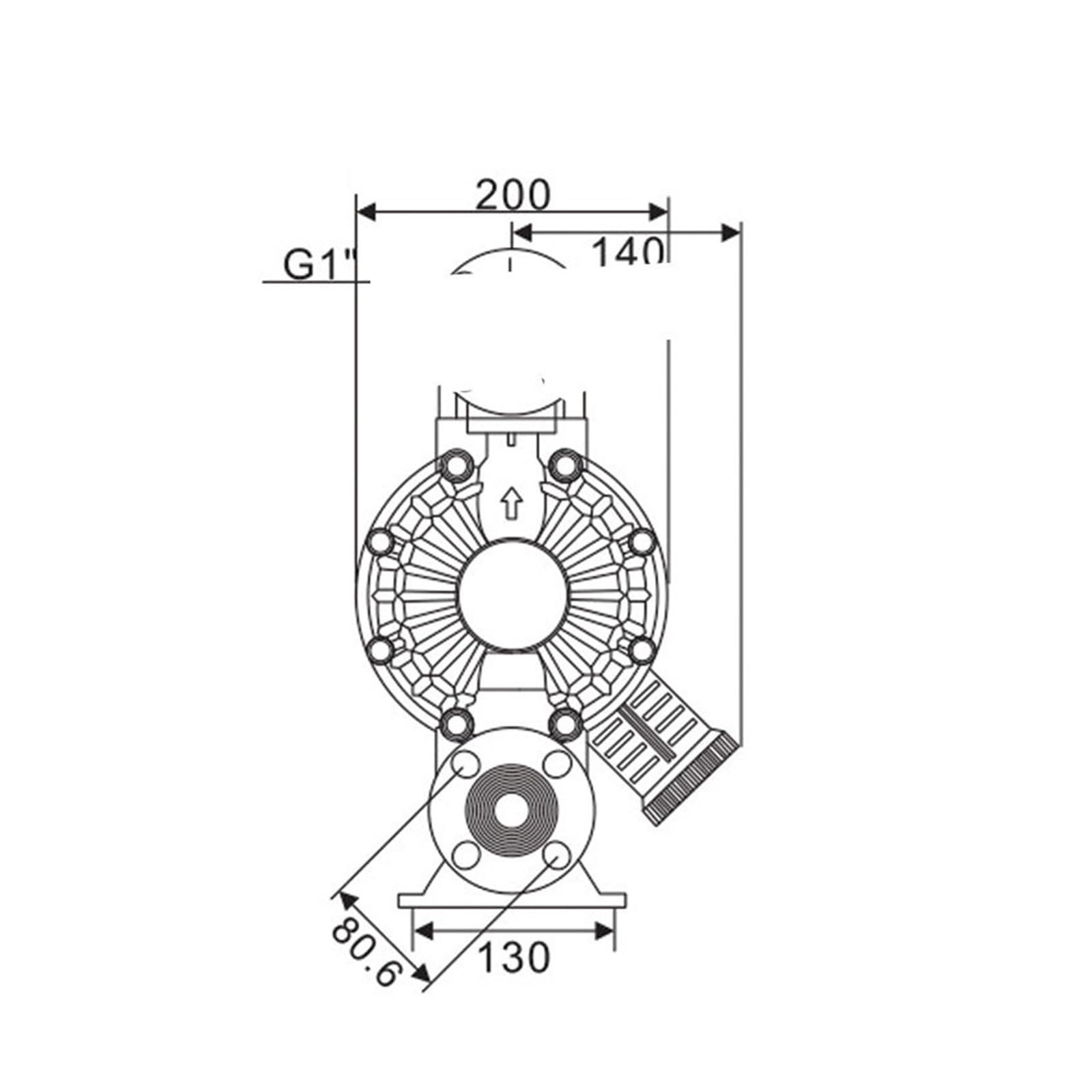 Bomba neumática de diafragma de doble vía BML-25P, 159 l/min, bomba de circulación de líquido de PTFE
