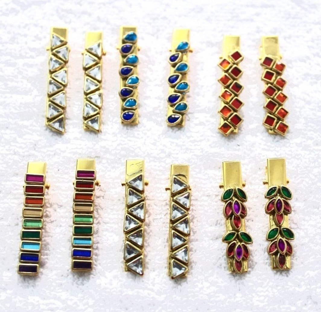 RAM ENTERPRISES |Hair Clips Hair Accessories for girls kids women With Kundan Stone | Girls Women Alligator Clips Hair Accessories (Set 0f 12 pcs- With stone work) (B0D53T1ZHM) Amazon Price History, Amazon Price Tracker