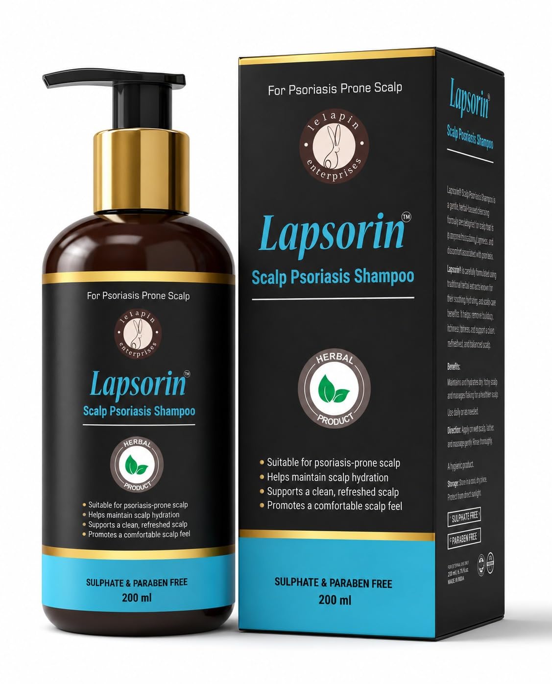 Lapsorin Herbal Scalp Psoriasis Shampoo-Organic Psoriasis Shampoo for Psoriatic Scalp- Approved by Ministry of Ayush-image-34