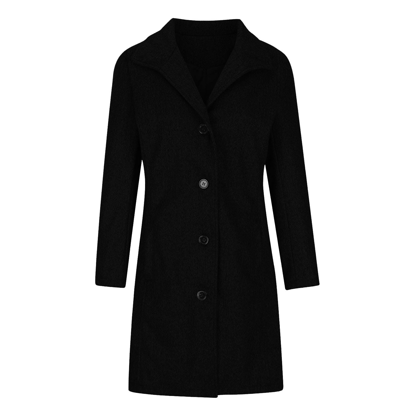 Generisch Cappotto da donna invernale corto cappotto autunnale cappotto sciolto cappotto di lana elegante cappotto invernale alla moda giacca di lana confortevole cappotto casual trench da donna