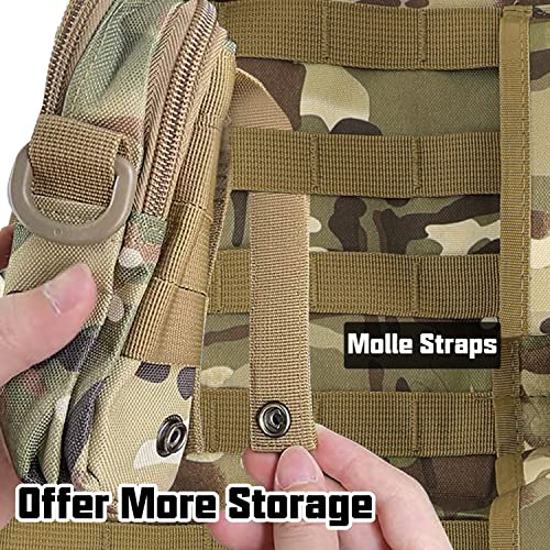Camo Tactical Car Seat Back Gun Rack Holder Organizer With Molle Panel Front Seatback Cover Storage Bag For Hunting Rifles Shotguns Mount Universal Fit Truck Vehicles Suv Mpv Pickup - 2Pcs #TOP5