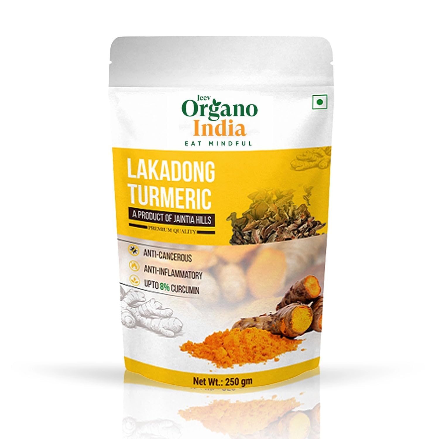 Organo India Lakadong Turmeric Powder | High Curcumin Lakadong Turmeric powder upto 8% | Naturally Sourced from jaintia Hills farmers | Immunity and Healing | 250GM | Pack Of 1 (B09WHY9BR3) Amazon Price History, Amazon Price Tracker