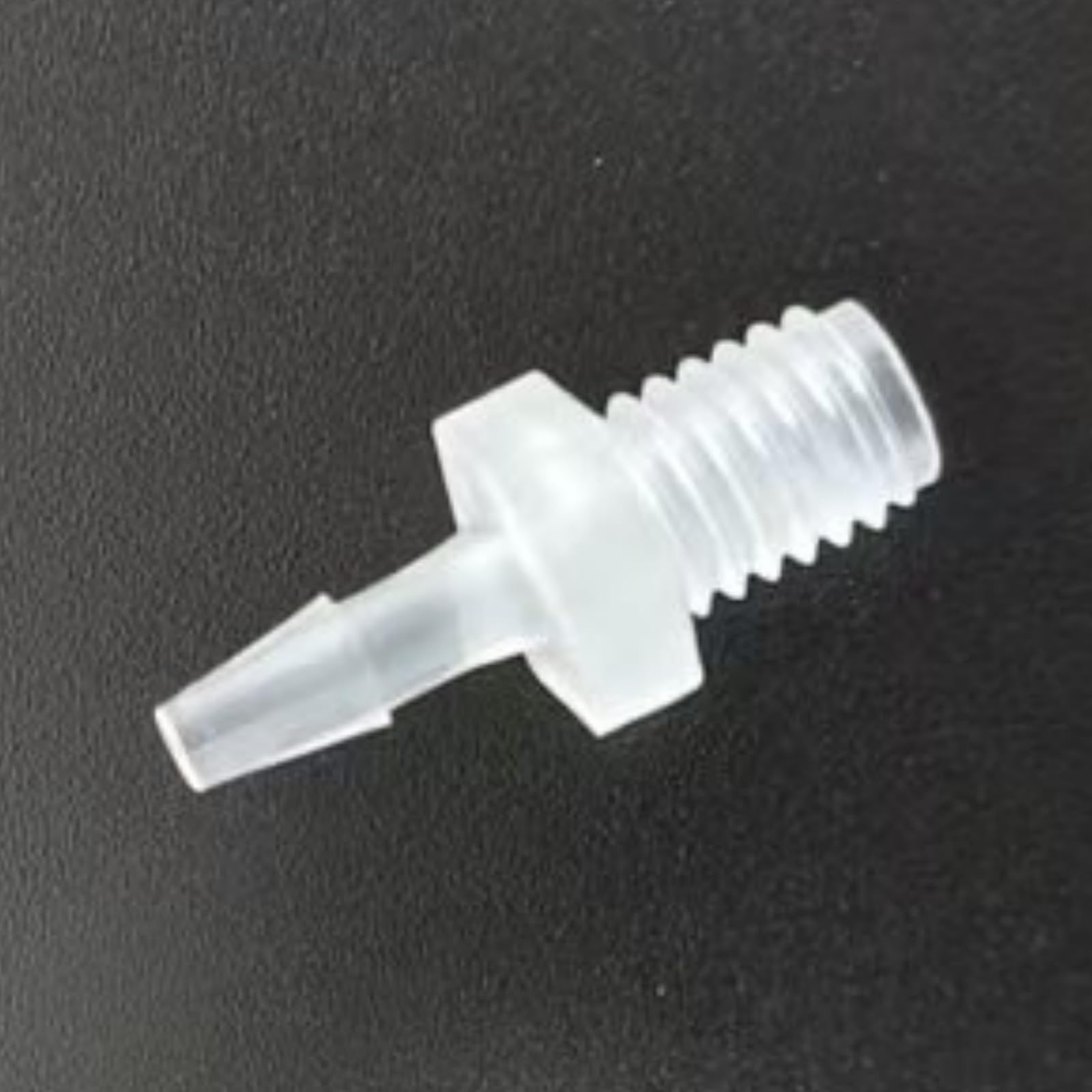 Accesorios de púas for manguera plástico reutilizables, adaptador rosca macho M5, paquete 50, conector tubería PP for laboratorio, maquinaria alimentaria(2.4mm 3/32inch M5)