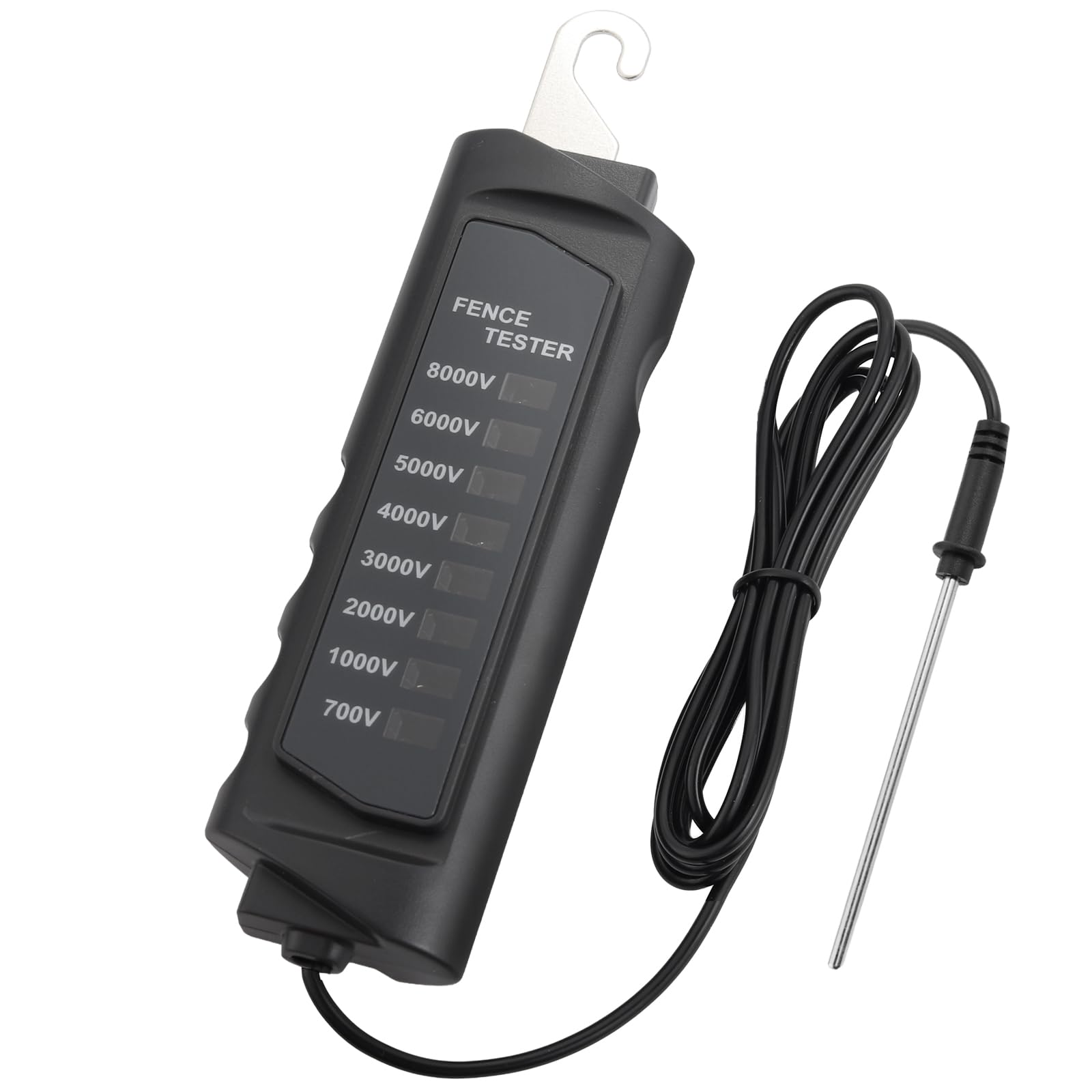ALLmeter Electric Fence Tester 8KV, Fence Voltage Tester with 8 Neon Lights & Fault Finder, Battery-Free Portable Tool for Safe Fence Testing on Farms, Ranches, Homesteads (Livestock/Pasture)
