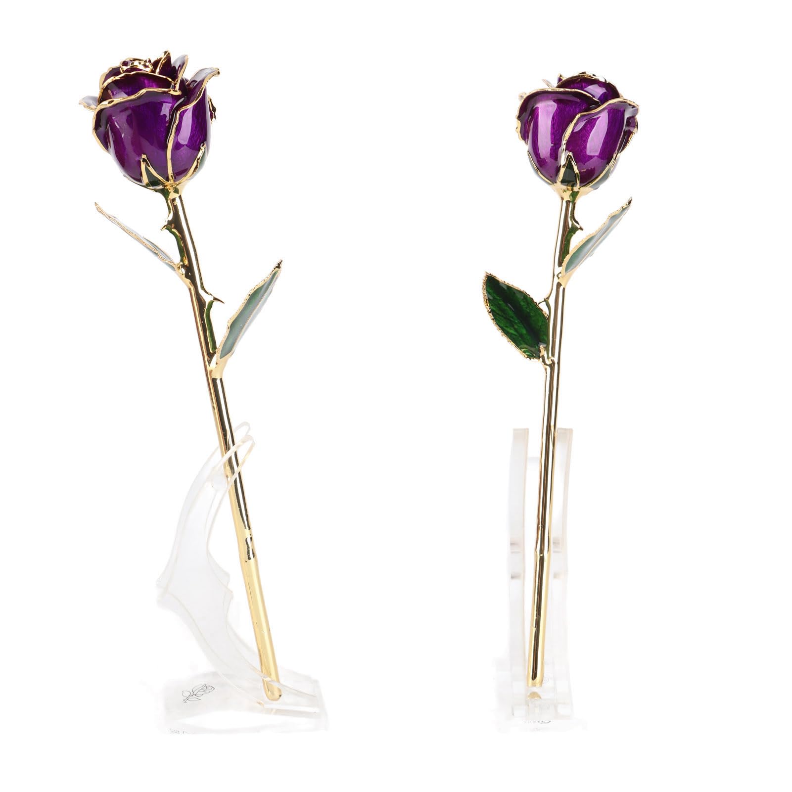 Sonew Rosa Placcata Oro 24K con Base Rivestita Decorazione Tavolo Elegante Fit for Compleanno Natale Festa della Mamma Occasioni Speciali