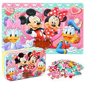 Puzzles for Kids Ages 4-8, 60 Pieces Puzzles for Kids Ages 3-5 in a Metal Box Jigsaw Puzzles Girls and Boys Educational Puzzlese Toys Gifts