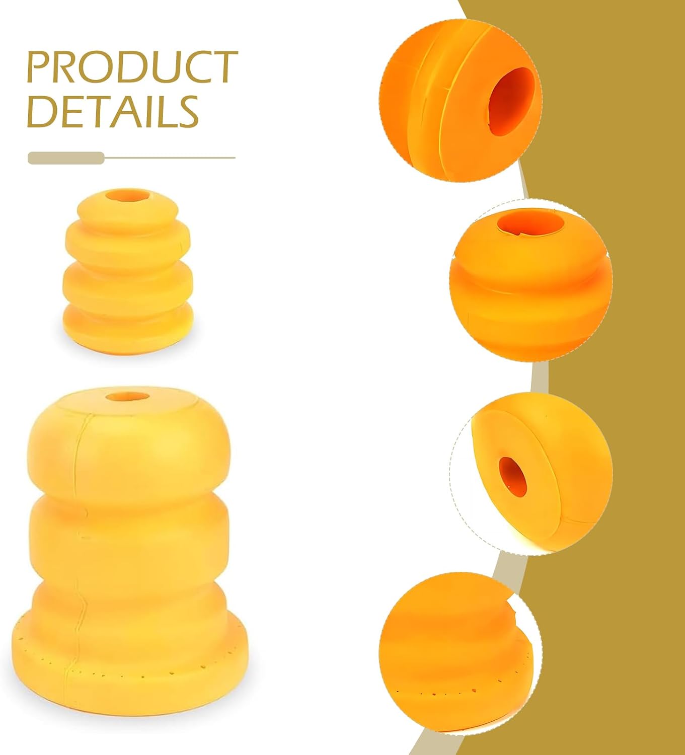 4 PCS Control Arm Bumper Blocks, Shock-absorbing Bump Stops, Replace 15153958 15039397, Compatible with Chevy Suburban Avalanche GMC Yukon (Yellow)