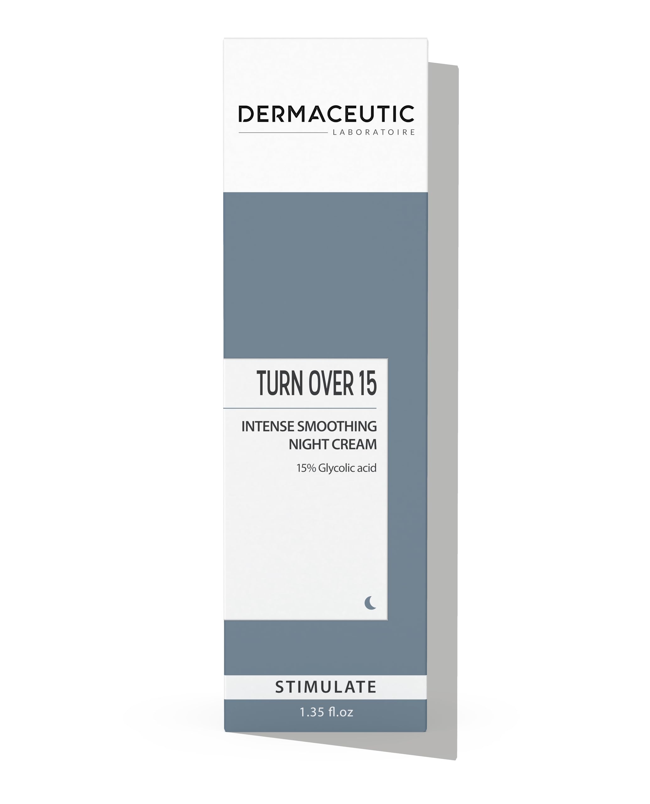 Turn Over 15 | Crema Notte Anti-Aging | 15% Acido Glicolico AHA | Esfoliante Viso Anti-Rughe & Macchie, Imperfezioni & Impurtà | Cura Concentrata Levigante & Purificante | 40ml | Dermaceutic