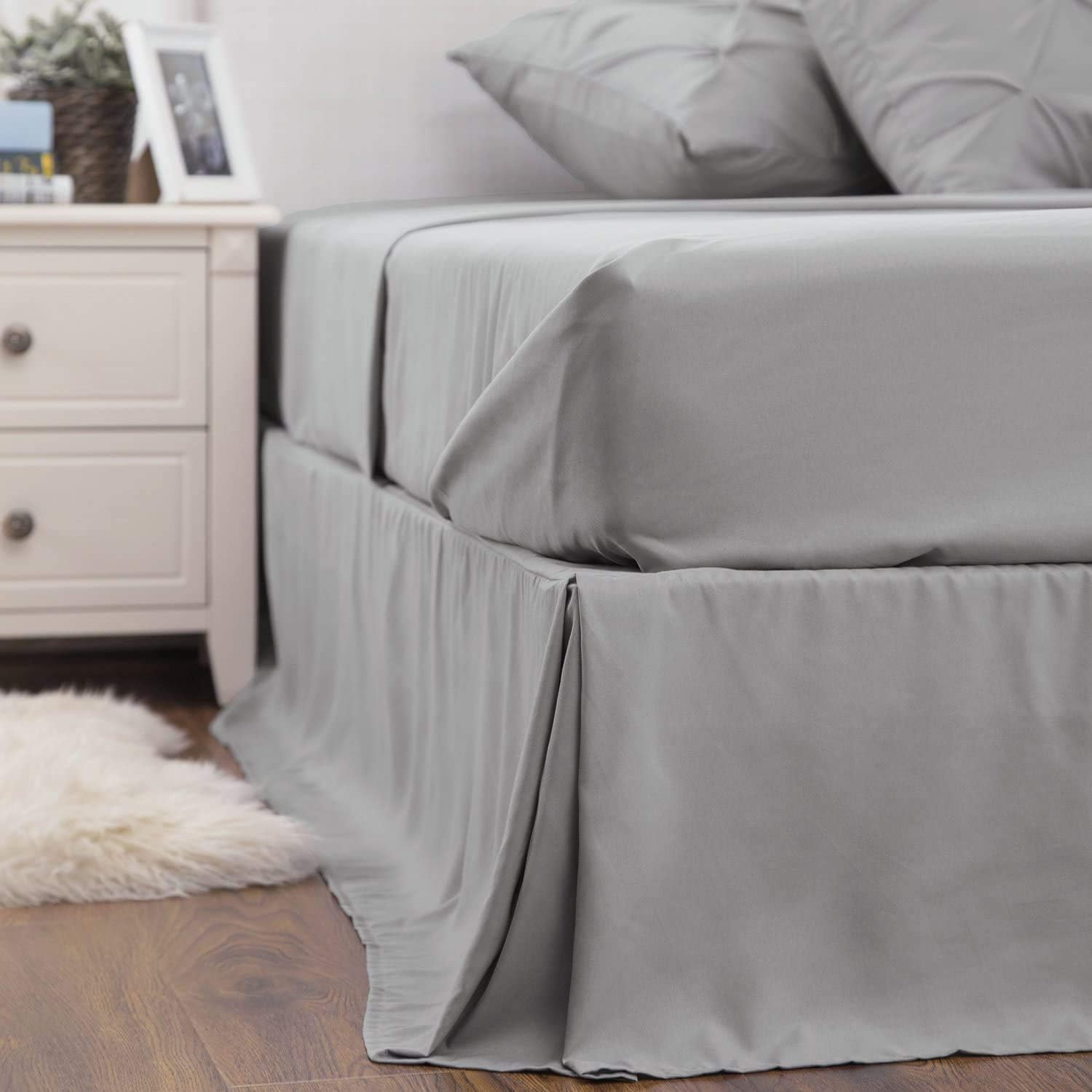 Bedsure Full Size Comforter Sets - 8 Pieces Pintuck Bed Set Full Size, Grey Full Size Bed in A Bag with Comforters, Sheets, Pillowcases & Shams : Home & Kitchen